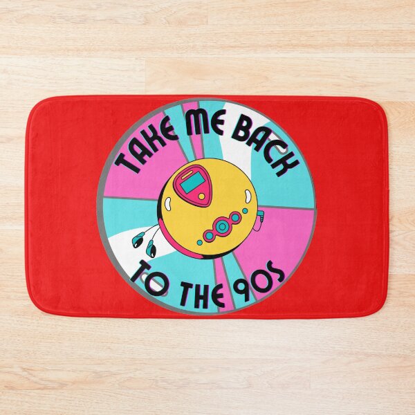 Item preview, Colorful Take Me Back To The 90s Discman And CD retro design red version designed and sold by Cora Gregory.