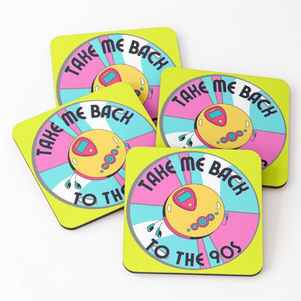 Item preview, Colorful Take Me Back To The 90s Discman And CD retro design yellow version designed and sold by Cora Gregory.