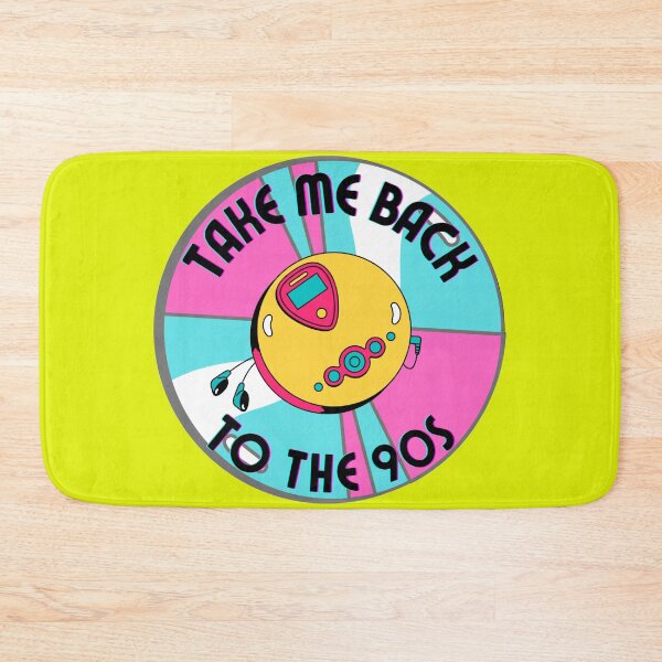 Item preview, Colorful Take Me Back To The 90s Discman And CD retro design yellow version designed and sold by Cora Gregory.