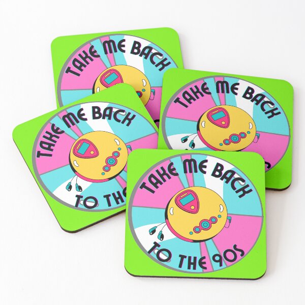 Item preview, Colorful Take Me Back To The 90s Discman And CD retro design green version designed and sold by Cora Gregory.