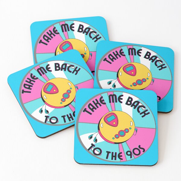 Item preview, Colorful Take Me Back To The 90s Discman And CD retro design Blue version designed and sold by Cora Gregory.