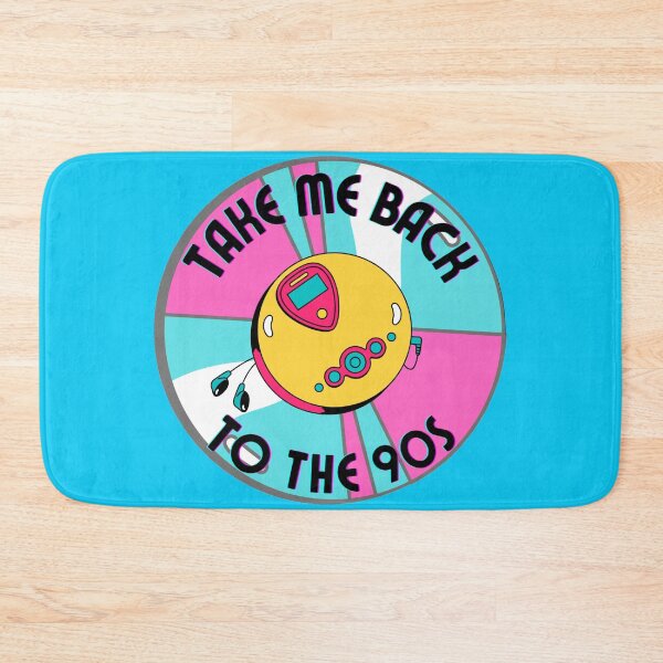 Item preview, Colorful Take Me Back To The 90s Discman And CD retro design Blue version designed and sold by Cora Gregory.