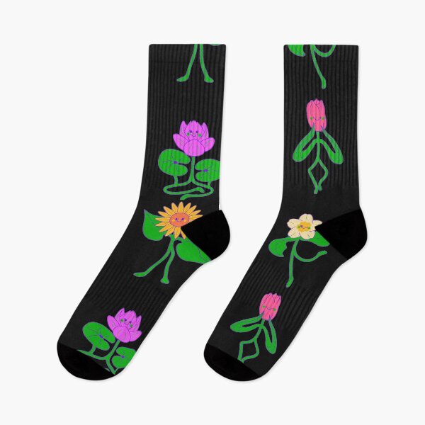 Item preview, The Cute Happy Floral Family black Version designed and sold by Cora Gregory.