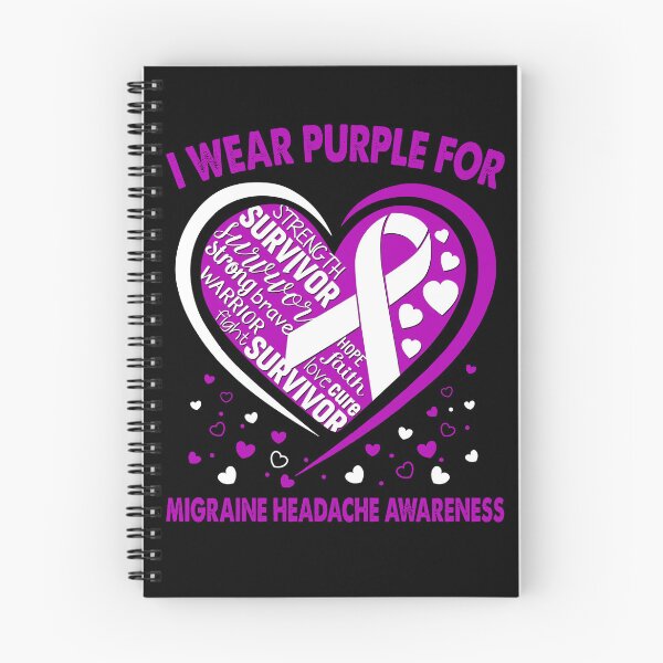 Item preview, I Wear Purple For Migraine Headache Survivor Heart Ribbon designed and sold by heppenp.