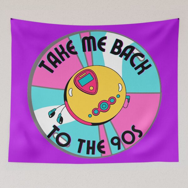 Item preview, Colorful Take Me Back To The 90s Discman And CD retro design purple version designed and sold by Cora Gregory.