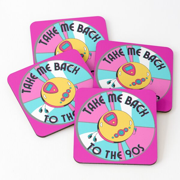Item preview, Colorful Take Me Back To The 90s Discman And CD retro design pink version designed and sold by Cora Gregory.