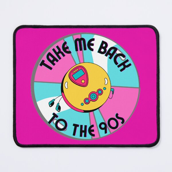 Item preview, Colorful Take Me Back To The 90s Discman And CD retro design pink version designed and sold by Cora Gregory.