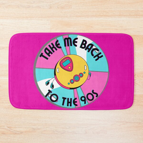 Item preview, Colorful Take Me Back To The 90s Discman And CD retro design pink version designed and sold by Cora Gregory.