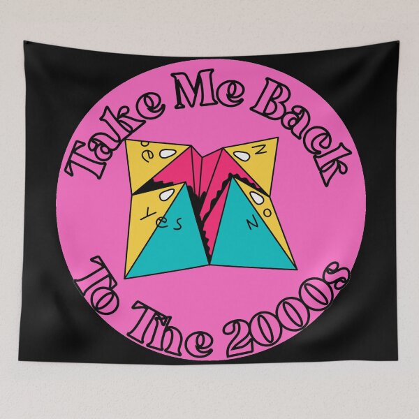 Item preview, Colorful Take Me Back To The 2000s paper fortune teller retro design black version designed and sold by Cora Gregory.