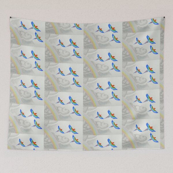 Item preview, Three Flying Rainbow Parrots designed and sold by Mark Lang.