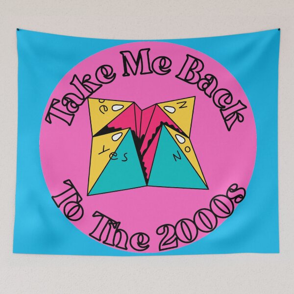 Item preview, Colorful Take Me Back To The 2000s paper fortune teller retro design blue version designed and sold by Cora Gregory.