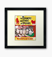 The Trainers Who Stare At Skiddos IV Framed Print