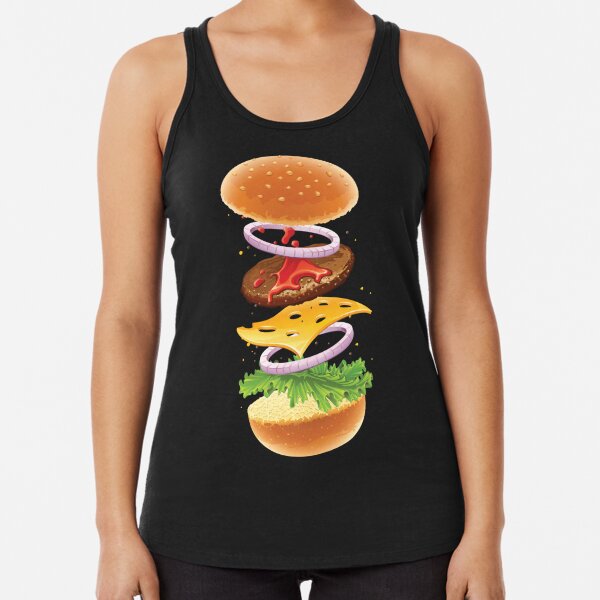 Hamberger , food Racerback Tank Top