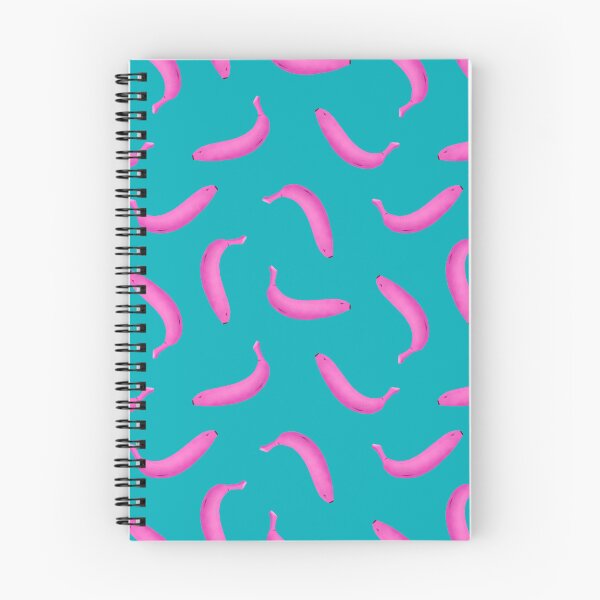 Item preview, Pink Banana Pattern on Blue designed and sold by Fuchsiafeeling.