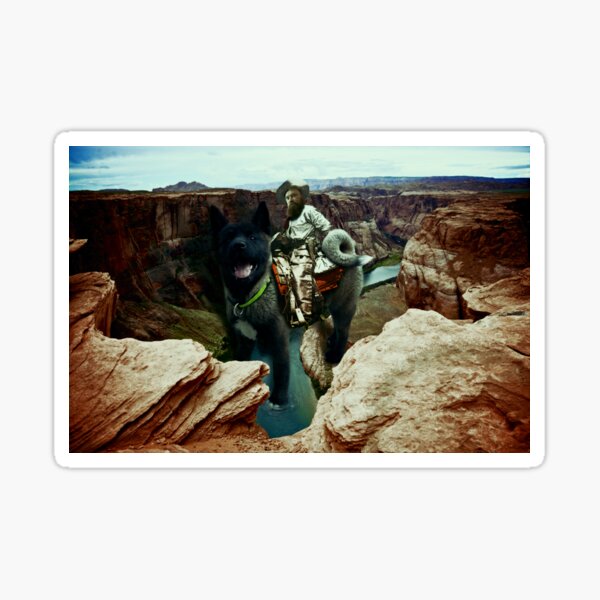 Item preview, Brian Blessed Traverses the Grand Canyon on a Dog designed and sold by GeorgeSears.