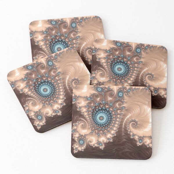 Item preview, Swirling Spirals in Copper and Teal designed and sold by Elisabeth Lucas.