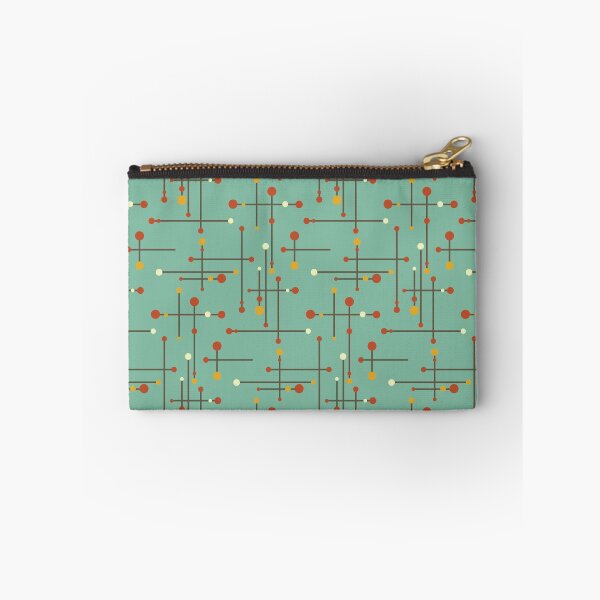 Item preview, Retro 1950's Mid Century Modern Geometric Lines and Circles In Blue, Orange and Brown designed and sold by lovevisionkarma.