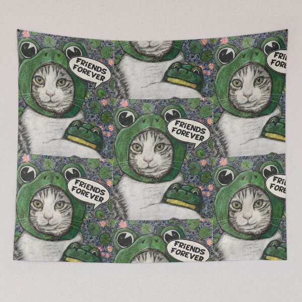 Item preview, Friends forever- ribbit meets meow designed and sold by Artladyjen.