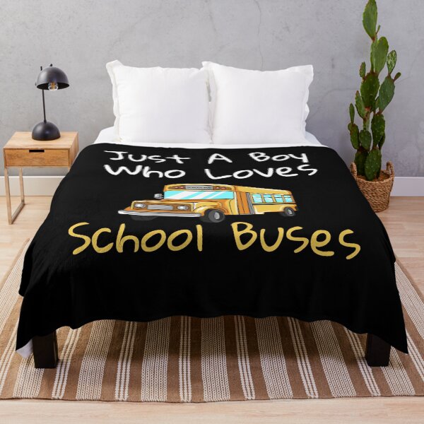 Item preview, Just A Boy Who Loves School Buses - Retro sunset bus design designed and sold by 5lav.