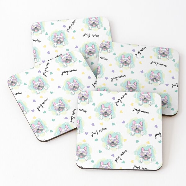 Item preview, Tropical Pug Pattern designed and sold by momofdoggos.
