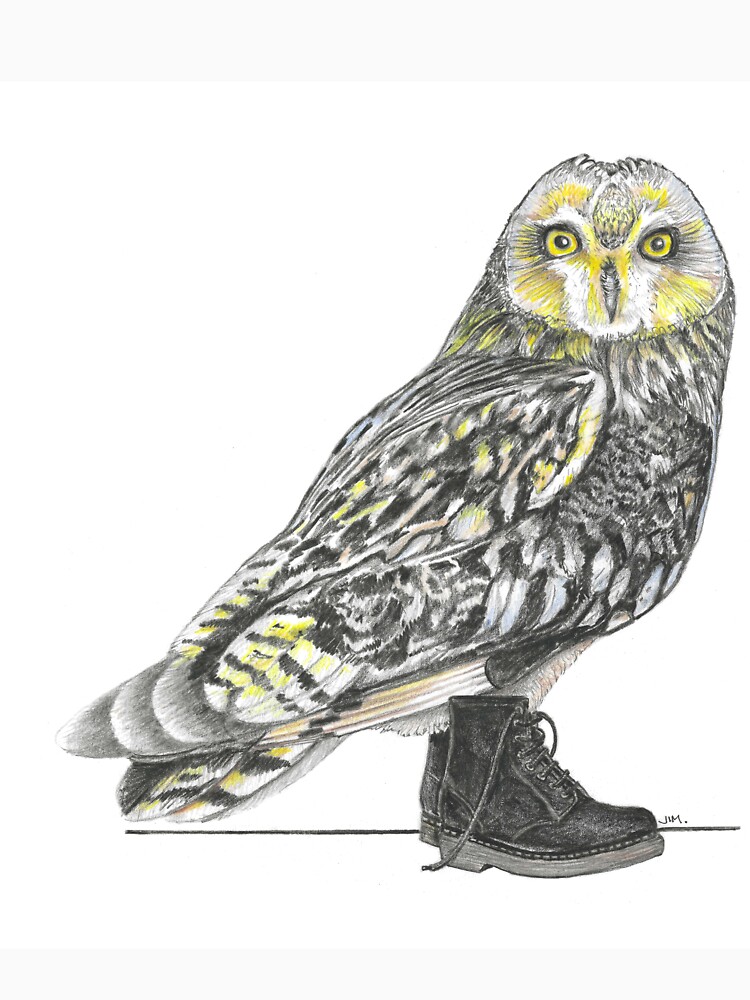 Thumbnail 7 of 7, Classic T-Shirt, Short-eared Owl in Boots designed and sold by JimsBirds.