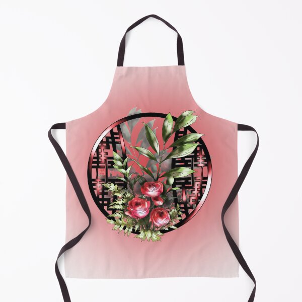 Item preview, Pretty red watercolor roses and a chinese lattice designed and sold by CuisineCat.