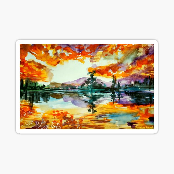 Big Bear Lake Watercolor Sticker