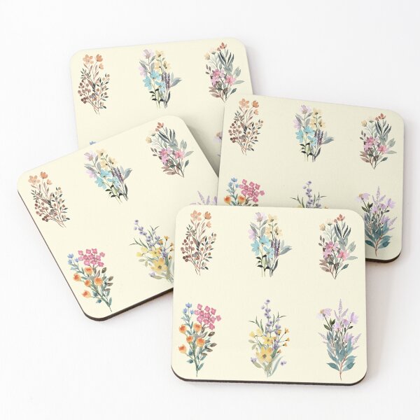 Item preview, Sweet Woodland Wildflowers - Watercolor Floral Bouquet Pattern designed and sold by SeasonsChange-.