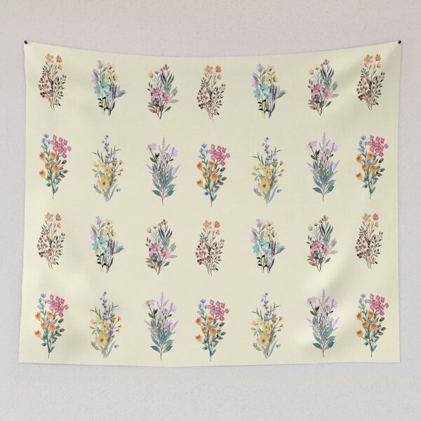 Item preview, Sweet Woodland Wildflowers - Watercolor Floral Bouquet Pattern designed and sold by SeasonsChange-.