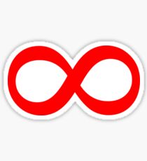 Big red infinity symbol Sticker