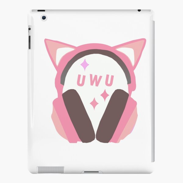 Kawaii Kitty Headset iPad Case & Skin by Merih