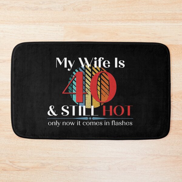 Item preview, My Wife Is 40 & Still Hot, Funny 40th Birthday with Retro Sunset, Milestone Birthday Gift designed and sold by Auntieck.