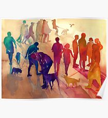 Dogs on the walk Poster
