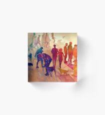 Dogs on the walk Acrylic Block