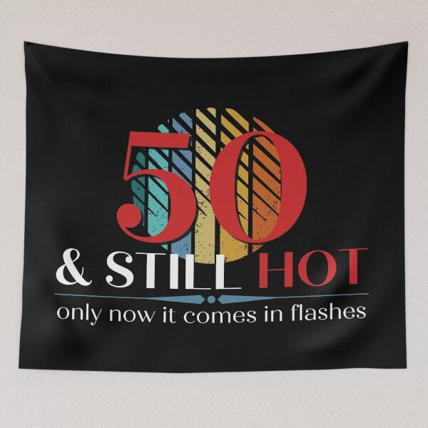 Item preview, 50 & Still Hot, Funny 50th Birthday with Retro Sunset, Milestone Birthday Gift designed and sold by Auntieck.