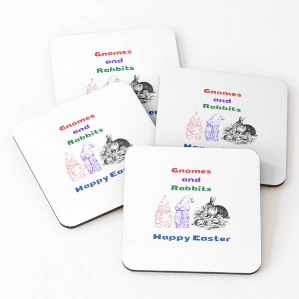 Item preview, Gnomes and Rabbits Happy Easter designed and sold by teewearstyle.
