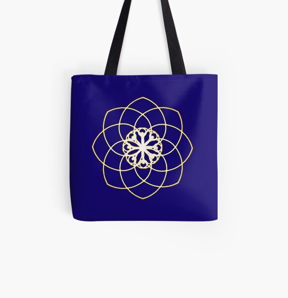 Many hearts, Much Joy! - Gold Phi Spiral All Over Print Tote Bag