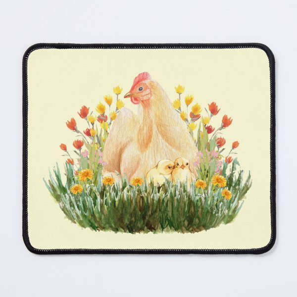 Item preview, Hen and Chicks - Cute Banty Chicken Springtime Wildflower Design designed and sold by SeasonsChange-.