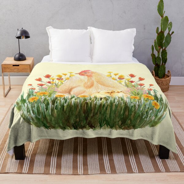 Item preview, Hen and Chicks - Cute Banty Chicken Springtime Wildflower Design designed and sold by SeasonsChange-.