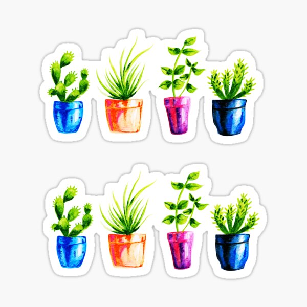 A Row of Pots Sticker Bundle Sticker