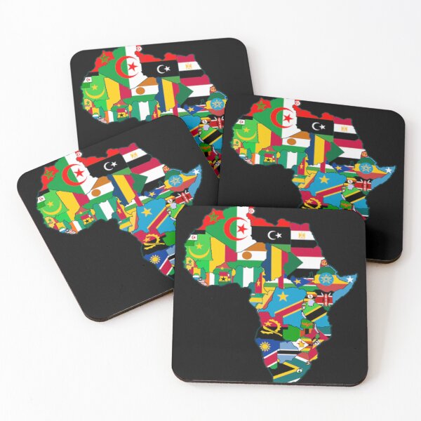 Item preview, PHS Africa Flag Map designed and sold by PourHouse.