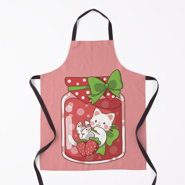 Item preview, Kawaii Cat And Strawberry Jam designed and sold by Kawaii-Bappa.