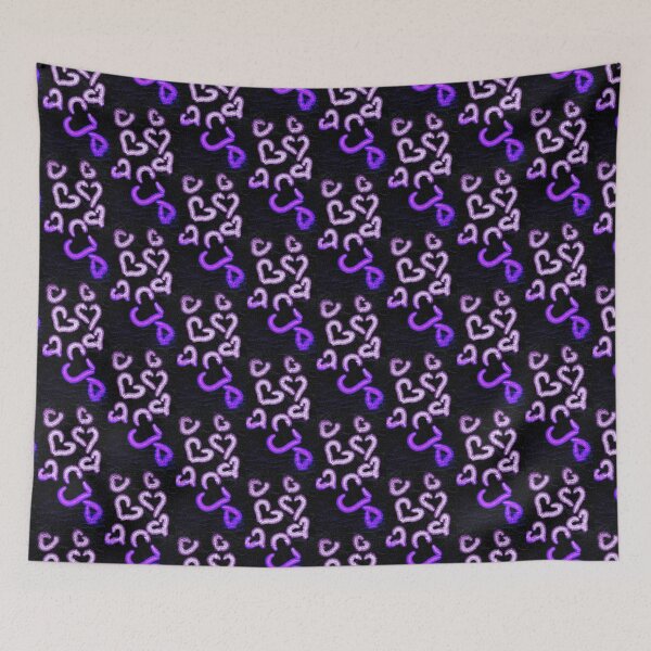 Item preview, Distressed Hearts Purple designed and sold by blakcirclegirl.