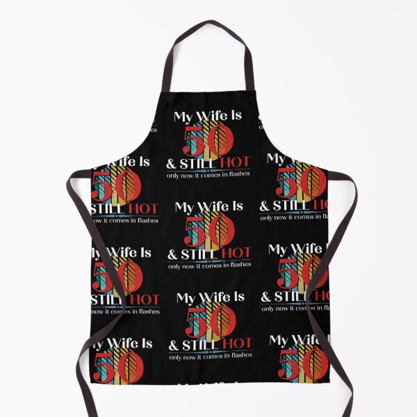 Item preview, My Wife Is 50 & Still Hot, Funny 50th Birthday with Retro Sunset, Milestone Birthday Gift designed and sold by Auntieck.