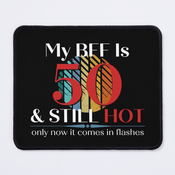 Item preview, My BFF Is 50 & Still Hot, Funny 50th Birthday with Retro Sunset, Milestone Birthday Gift designed and sold by Auntieck.