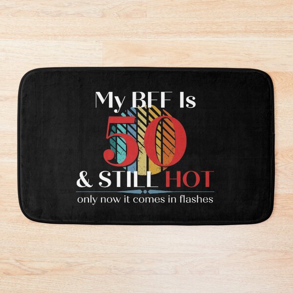 Item preview, My BFF Is 50 & Still Hot, Funny 50th Birthday with Retro Sunset, Milestone Birthday Gift designed and sold by Auntieck.