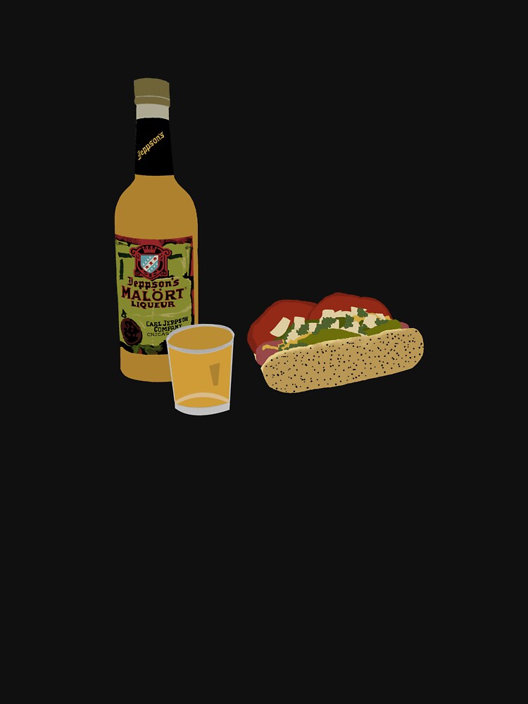 Malort & Hot Dog Sticker for Sale by MalortHotDogs