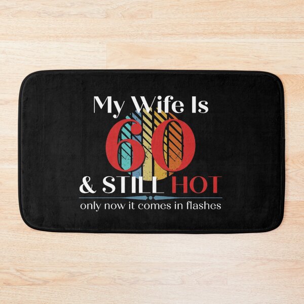 Item preview, My Wife Is 60 & Still Hot, Funny 60th Birthday with Retro Sunset, Milestone Birthday Gift designed and sold by Auntieck.