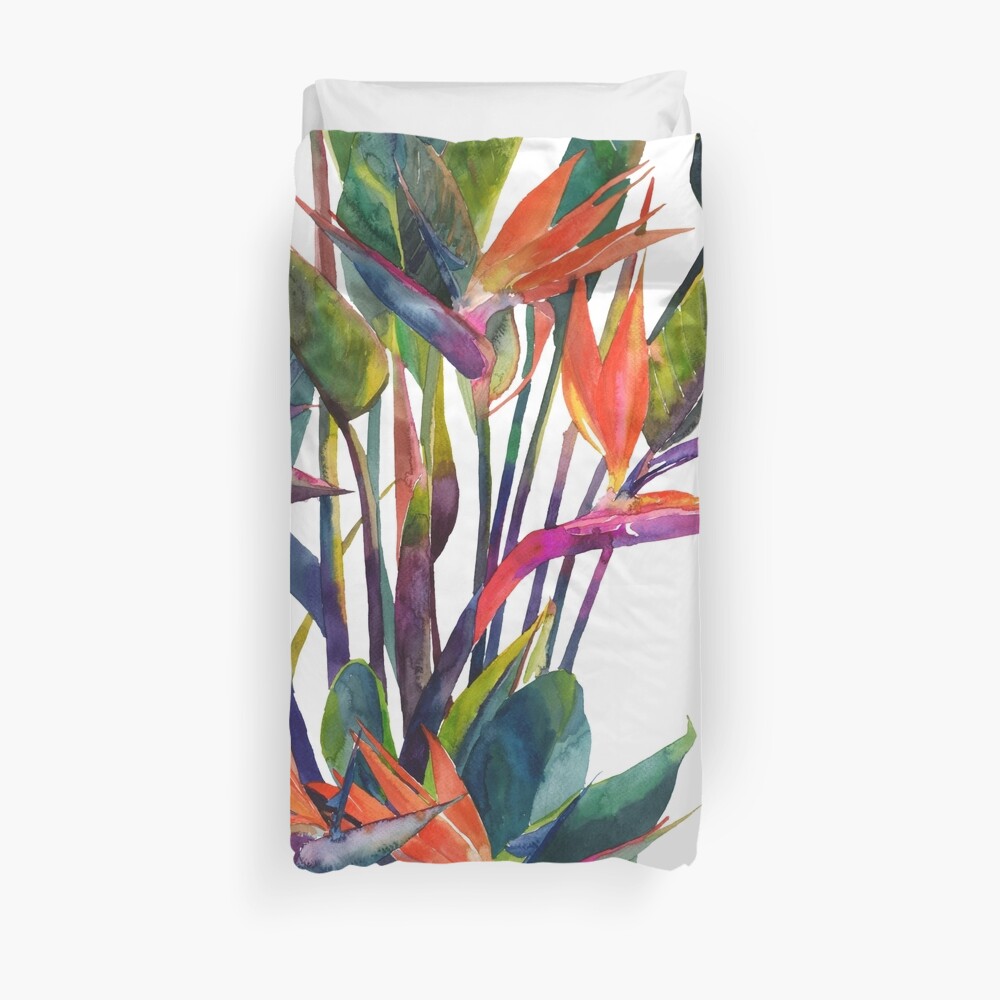 "Bird of paradise" Duvet Cover by takmaj Redbubble