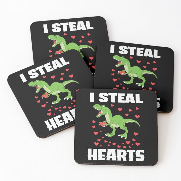Item preview, T-Rex, I steal Hearts, Valentines Day, Funny T-rex designed and sold by OutLoudDesigns.